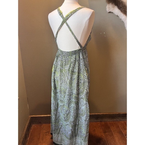 Burning Torch Womens Cotton Abstract Print Open Back Sundress Multicolor Size M - Picture 5 of 15